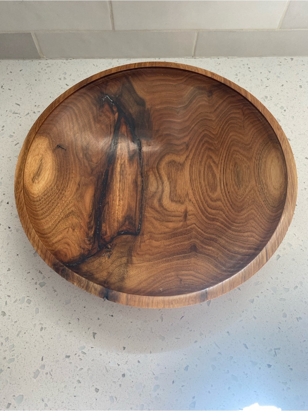 Signed Handcrafted 10” Butternut Wood Bowl